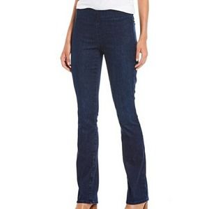 NYDJ Marilyn Elastic Waist Pull On Denim Jeans Straight Leg 6 Petite